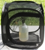 Black 12" by 12" by 12" Popup Cage with zipper protection (no vinyl window)