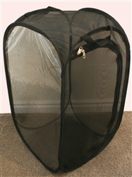 Black 13.5" by 13.5" by 24" Popup Cage with Vinyl Window