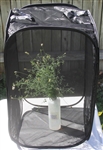 Black 15" by 15" by 24" Popup Cage with zipper protection (no vinyl window)