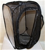 Black 15" by 15" by 24" Popup Cage with zipper protection (vinyl window)