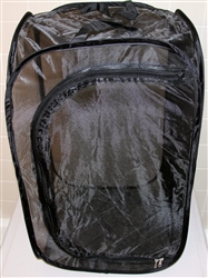 Wholesale Black 15" by 15" by 24" Popup Cage with zipper protection (vinyl window)
