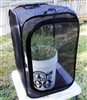 Black 18" by 18" by 30" Popup Cage with zipper protection (no vinyl window)