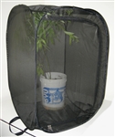 Black 24" by 24" by 36" Popup Cage with zipper protection (vinyl window)