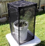 Heavy Duty Black Monarch Outdoor 15" by 15" by 30" Popup Cage with zipper protection