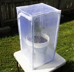 Heavy Duty White Monarch Outdoor 15" by 15" by 30" Popup Cage with zipper protection
