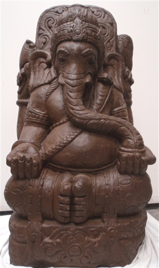 3ft Large Hand Carved Stone GANESHA GARDEN STATUE Remover of Obstacles