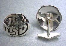 Sterling Silver Celtic Interlace Circle Cuff Links