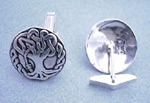 Sterling Silver Celtic Oak Tree Cuff Links