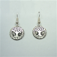 Large Celtic Oak Tree Earring - sterling silver - Zephyrus