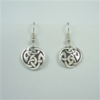 Small Celtic Interlace Circle Earrings