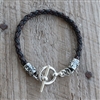 BRAIDED LEATHER WITH TOGGLE BRACELET