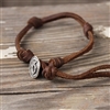 LATIGO LEATHER KNOT BRACELET WITH BUTTON