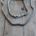 Oxidized Square Box Chain