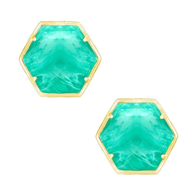 Amazonite Post Earrings- Gold Filled