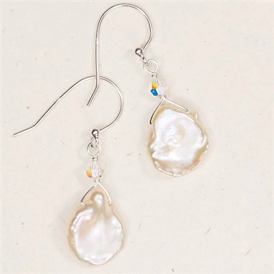 Holly Yashi Earrings- Margo- Neutral/Silver