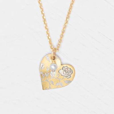 Holly Yashi Necklace- Budding Heart- Gold