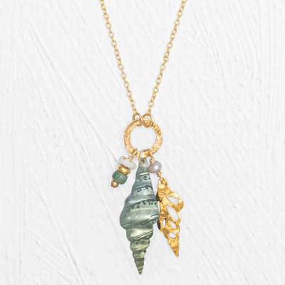 Holly Yashi Pendant Necklace- Triton- Sage