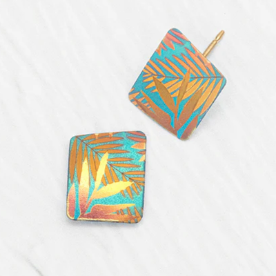 Holly Yashi Post Earrings- Rae- Tropic Teal