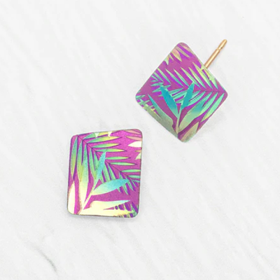 Holly Yashi Post Earrings- Rae- Tropic Magenta