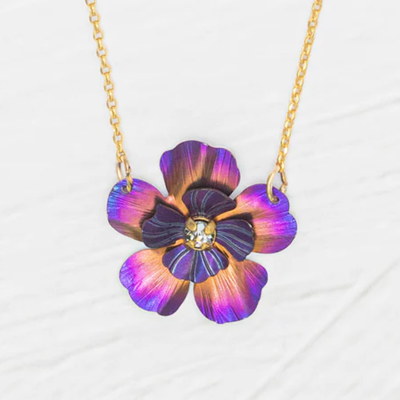 Holly Yashi Pendant/Necklace- Blissful Bloom-Sparkling Fuchsia