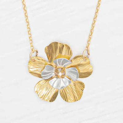 Holly Yashi Pendant/Necklace- Blissful Bloom-Gold/Silver