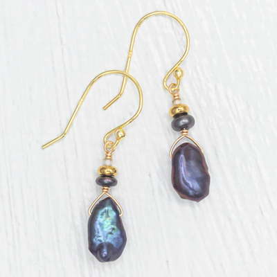 Holly Yashi Delicate Margo Earrings- Peacock/Gold