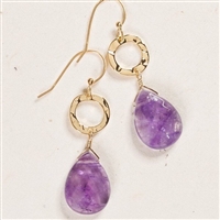 Holly Yashi Lucinda Earrings- Amethyst-Gold