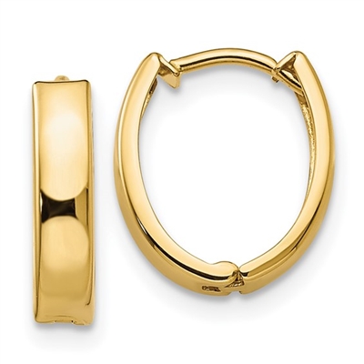 10k Yellow Gold Hinged Hoops â€œHuggiesâ€