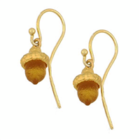 Autumn Acorn Dainty Wire Earrings
