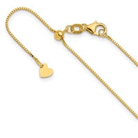 14k Adjustable Box Chain