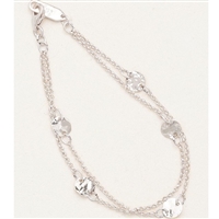 Holly Yashi Bracelet- Essie Double Strand- Silver