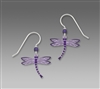 Sienna Sky Earrings-Purple Dragonfly