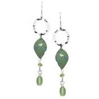 Holly Yashi Drop Earrings- Tansy -Verdant Green