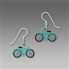Sienna Sky Earrings-Bicycle-Vintage-Style Bike in Aqua
