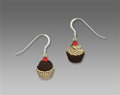Sienna Sky Earrings - Cupcakes (Mismatched) with Icing & Cherry