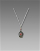 DISC. Sienna Sky Necklace-Red Bird in Black Cage