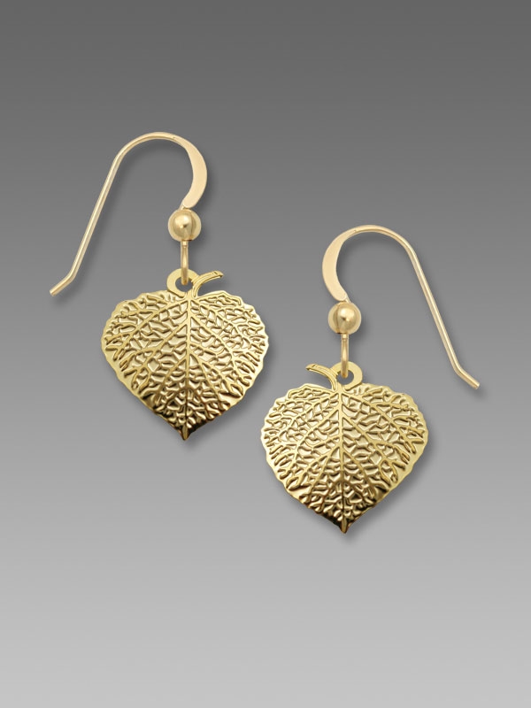 Gold aspen deals leaf earrings