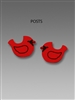 Sienna Sky Earrings-Red Cardinal Post