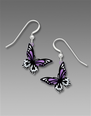 Seinna Sky Earrings-Bright Violet Butterflies