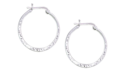 Sterling Silver Hoop Earrings- Medium