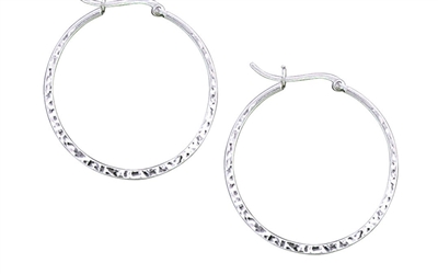 Sterling Silver Hoop Earrings- Large