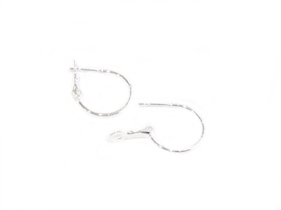 Sterling Silver Clutchless Hoop Earrings