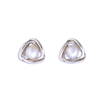 Sterling Silver Post Earring- Freshwater Pearl