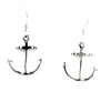 Sterling Silver Dangle Earrings- Anchor