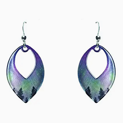 Dâ€™ears Fire and Ice Open Leaf Earrings