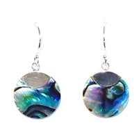 Sterling Silver Dangle Earrings- Abalone