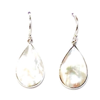 Sterling Silver Dangle Earrings- Mother of Pearl