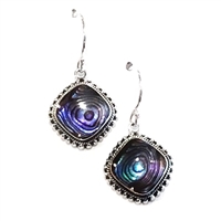 Sterling Silver Dangle Earrings- Abalone