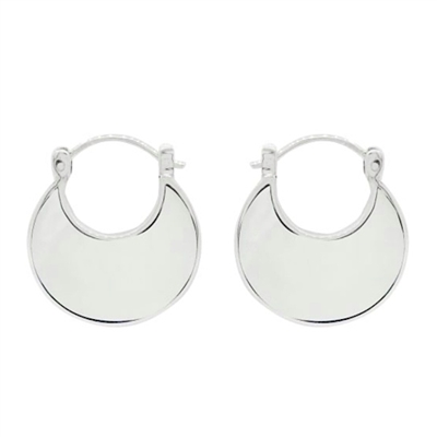 Sterling Silver Hoops- Mother of Pearl