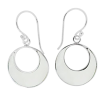 Sterling Silver Drop Earrings- Mother of Pearl